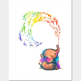 Cute Elephant Posters and Art